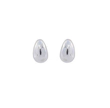 Load image into Gallery viewer, Merx Fashion Shiny Silver Teardrop Stud Earrings
