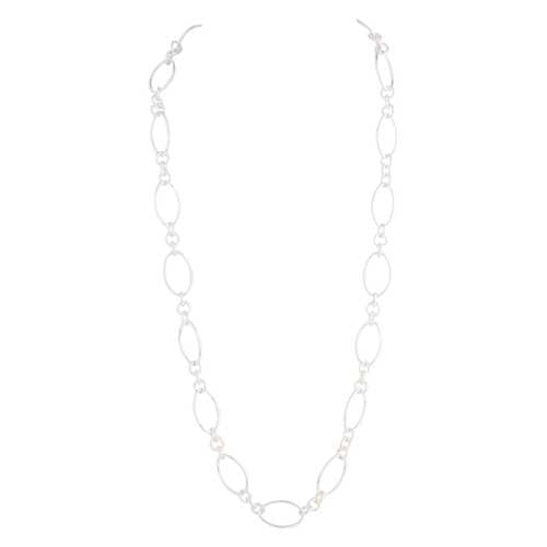 Merx Fashion Silver Chain Necklace