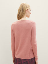 Load image into Gallery viewer, Tom Tailor Basic V-Neck Sweater in Fading Rose Melange or Ever Green
