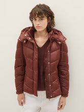Load image into Gallery viewer, Tom Tailor Raisin Signature Puffer Jacket with Removeable Hood
