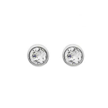 Load image into Gallery viewer, Rhodium Stud Earrings
