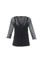 Load image into Gallery viewer, Marble Fashion Designs Open Knit Cardigan in Navy, Black or White

