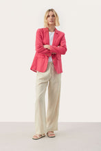 Load image into Gallery viewer, Part Two Claret Blazer - 100% Linen
