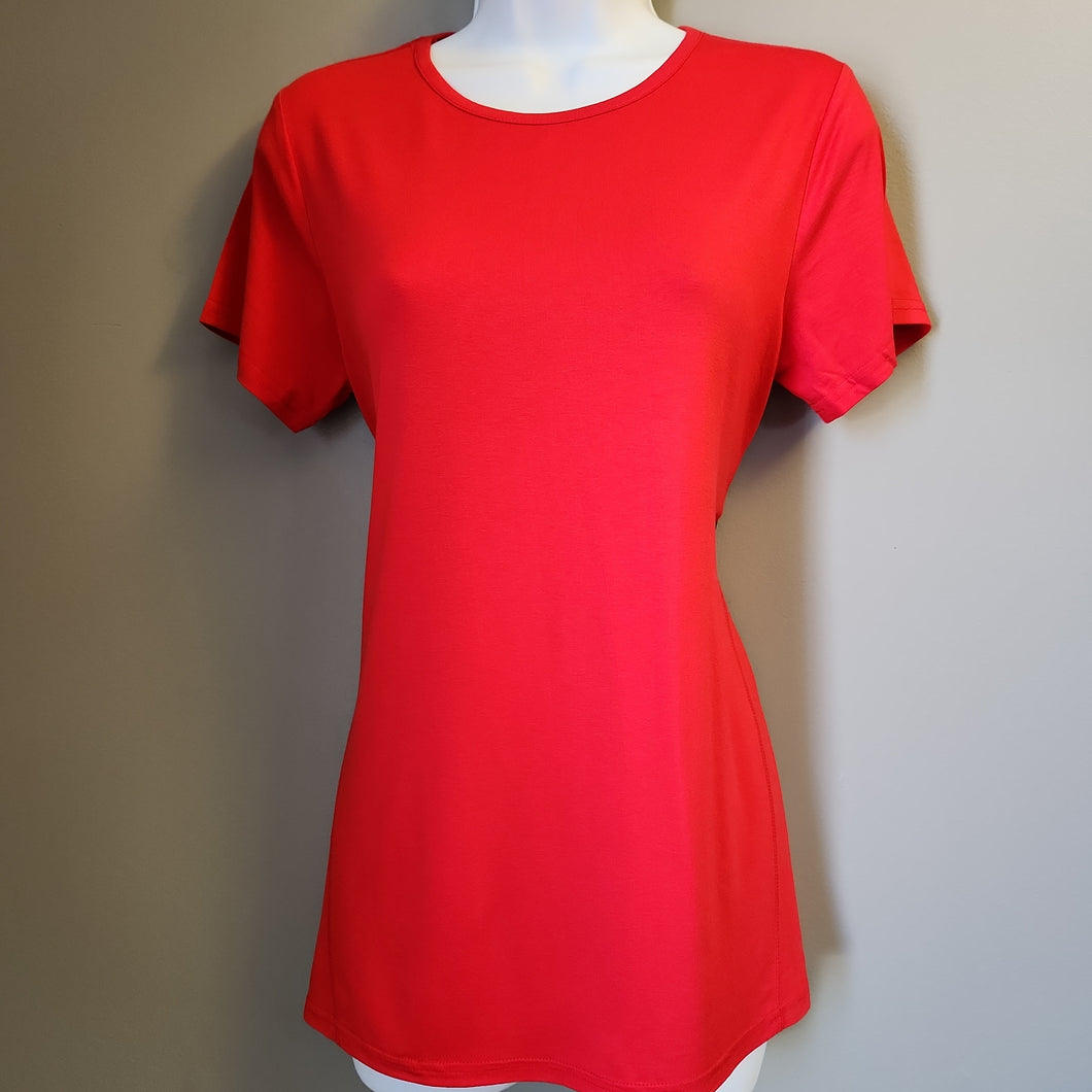 Orly Short Sleeve Round Neck Tee in Red, White or Navy