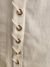 Load image into Gallery viewer, Orly Off-White Skort Side Stitching Detail and Gold Grommets
