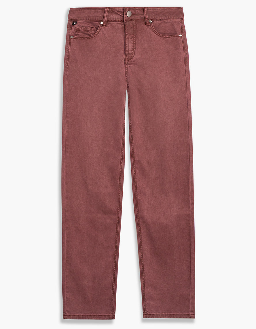 Lois Women's Georgia Mid High Rise Straight Leg Corduroy Pants