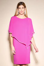 Load image into Gallery viewer, Joseph Ribkoff Short Layered Dress with Angled Cape Overlay
