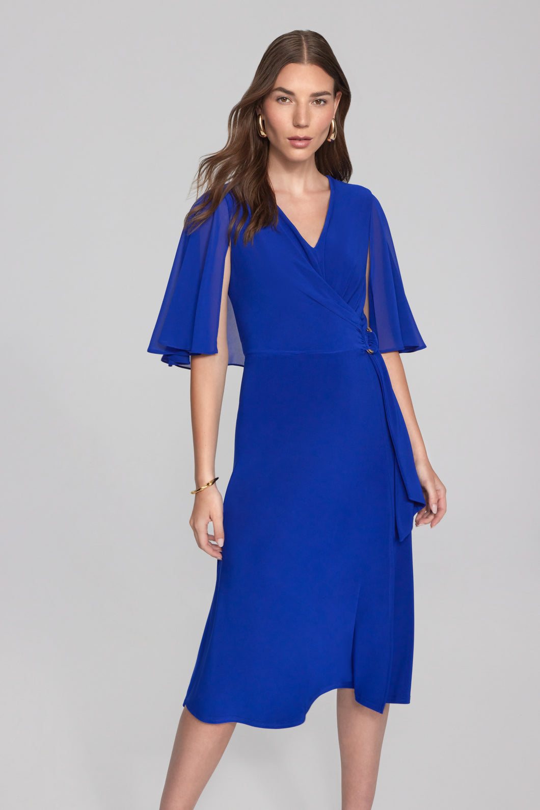 Joseph Ribkoff Royal Sapphire Silky Knit Fit And Flare Dress