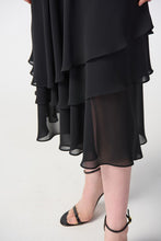 Load image into Gallery viewer, Joseph Ribkoff Black Layered Chiffon Skirt
