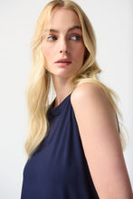 Load image into Gallery viewer, Joseph Ribkoff Bamboo Blend Sleeveless Jersey Top in Midnight Blue or Navy
