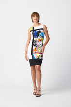 Load image into Gallery viewer, Joseph Ribkoff Vanilla Multi Abstract Print Silky Knit Sheath Dress
