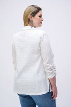 Load image into Gallery viewer, Joseph Ribkoff Woven Jacquard Boxy Blazer in White