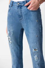 Load image into Gallery viewer, Joseph Ribkoff Denim Medium Blue Slim Fit Cropped Jeans
