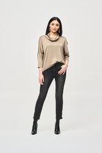 Load image into Gallery viewer, Joseph Ribkoff Java Satin Cowl Neck High-Low Top

