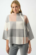 Load image into Gallery viewer, Joseph Ribkoff Plaid Jacquard Sweater Knit Top