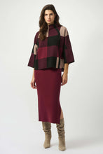 Load image into Gallery viewer, Joseph Ribkoff Plaid Jacquard Sweater Knit Top