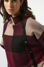 Load image into Gallery viewer, Joseph Ribkoff Plaid Jacquard Sweater Knit Top