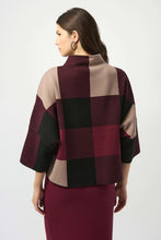 Load image into Gallery viewer, Joseph Ribkoff Plaid Jacquard Sweater Knit Top