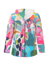 Load image into Gallery viewer, Dolcezza Simply Art &quot;Rumba&quot; Multi-Colour Swing Jacket with Zip Front &amp; Hood
