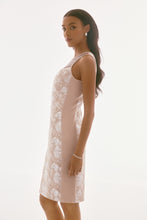 Load image into Gallery viewer, Joseph Ribkoff Beige Silver Signature Brocade Floral Print Sheath Dress