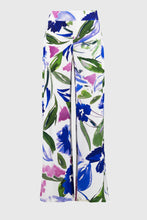 Load image into Gallery viewer, Joseph Ribkoff Off White & Multi Silky Knit Floral Wide Leg Pants