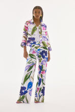 Load image into Gallery viewer, Joseph Ribkoff Off White & Multi Shadow Stripe Floral Print Trapeze Jacket