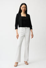 Load image into Gallery viewer, Joseph Ribkoff Sweater Knit Cover-Up with Pearl Ornament in Vanilla, Midnight Blue or Black