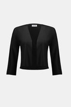 Load image into Gallery viewer, Joseph Ribkoff Sweater Knit Cover-Up with Pearl Ornament in Vanilla, Midnight Blue or Black