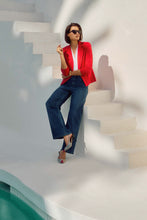 Load image into Gallery viewer, Joseph Ribkoff Denim Medium Blue Goldie Classic Wide-Leg Stretch Jeans