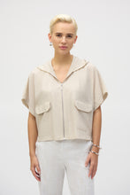 Load image into Gallery viewer, Joseph Ribkoff Moonstone Nylon Hooded Short Sleeve Boxy Jacket