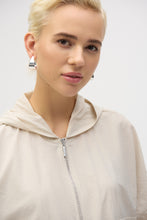 Load image into Gallery viewer, Joseph Ribkoff Moonstone Nylon Hooded Short Sleeve Boxy Jacket
