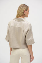 Load image into Gallery viewer, Joseph Ribkoff Foiled Linen Blend Short Sleeve Boxy Jacket
