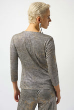 Load image into Gallery viewer, Foiled Mélange Knit Wrap Top