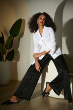 Load image into Gallery viewer, Signature | Satin Wide Leg Pants with Front Overlay