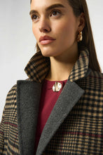 Load image into Gallery viewer, Joseph Ribkoff Wool Blend Plaid Double-Faced Coat