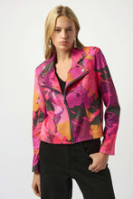 Load image into Gallery viewer, Foiled Faux Suede Abstract Print Fitted Jacket