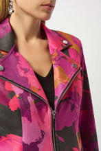 Load image into Gallery viewer, Foiled Faux Suede Abstract Print Fitted Jacket