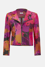 Load image into Gallery viewer, Foiled Faux Suede Abstract Print Fitted Jacket