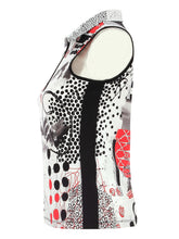 Load image into Gallery viewer, Dolcezza Coral Shards Sleeveless Zip V-Neck Collar Golf Shirt