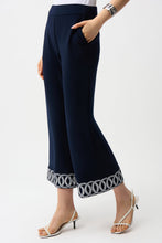 Load image into Gallery viewer, Silky Knit Pull-On Culotte Pants With Guipure Detail