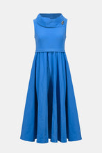 Load image into Gallery viewer, Silky Knit And Memory Fit and Flare Dress With Shawl Collar