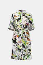 Load image into Gallery viewer, Crinkled Woven Tropical Print Shirt Dress