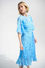 Load image into Gallery viewer, Signature | 3D Embroidered Chiffon Fit And Flare Dress With Sash Belt