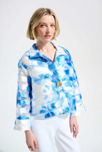 Load image into Gallery viewer, Signature | Jacquard Organza Floral Print Trapeze Jacket With Statement Button