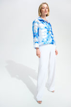 Load image into Gallery viewer, Signature | Jacquard Organza Floral Print Trapeze Jacket With Statement Button
