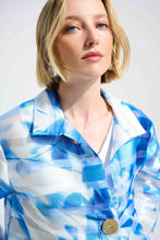 Load image into Gallery viewer, Signature | Jacquard Organza Floral Print Trapeze Jacket With Statement Button