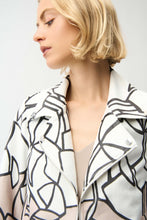 Load image into Gallery viewer, Faux Suede Abstract Print Swing Jacket