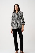 Load image into Gallery viewer, Satin And Mesh Abstract Print Jacket With Bell Sleeve