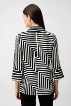 Load image into Gallery viewer, Satin And Mesh Abstract Print Jacket With Bell Sleeve