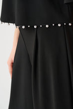 Load image into Gallery viewer, Silky Knit Flared Top With Pearl Detail